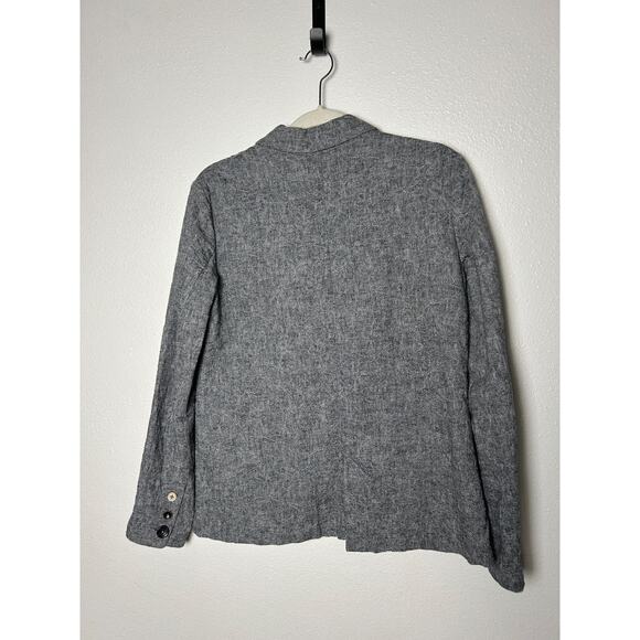 Sundance Womens Blazer Linen Blend Gray Minimalist Quiet Luxury Capsule Size Med - Picture 7 of 8